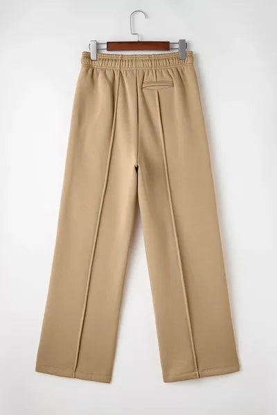 Drawstring Wide Leg Pants with Pockets - Drazelle Store