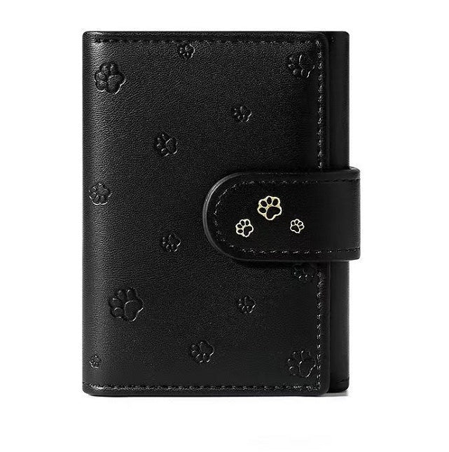 Small Paw Print  Leather Wallets - Drazelle Store