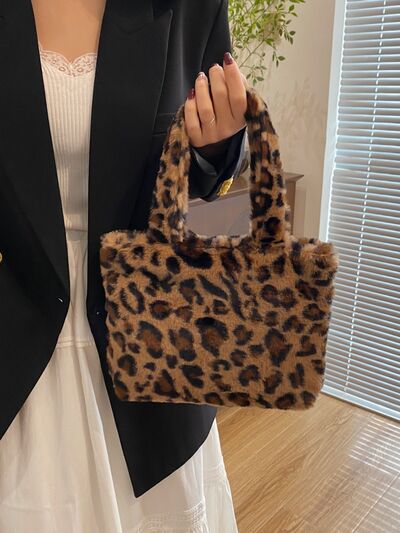 Leopard Fluff Handbag - Drazelle Store