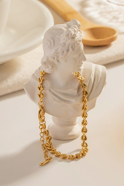 Heart Chain Lobster Clasp Bracelet - Drazelle Store