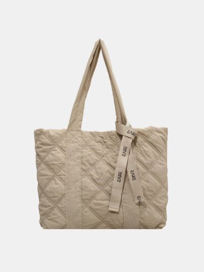 Quilted Nylon Large Tote Bag -Drazelle Store