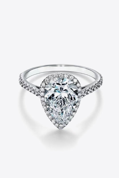 2 Carat Moissanite Teardrop Cluster Ring - Drazelle Store