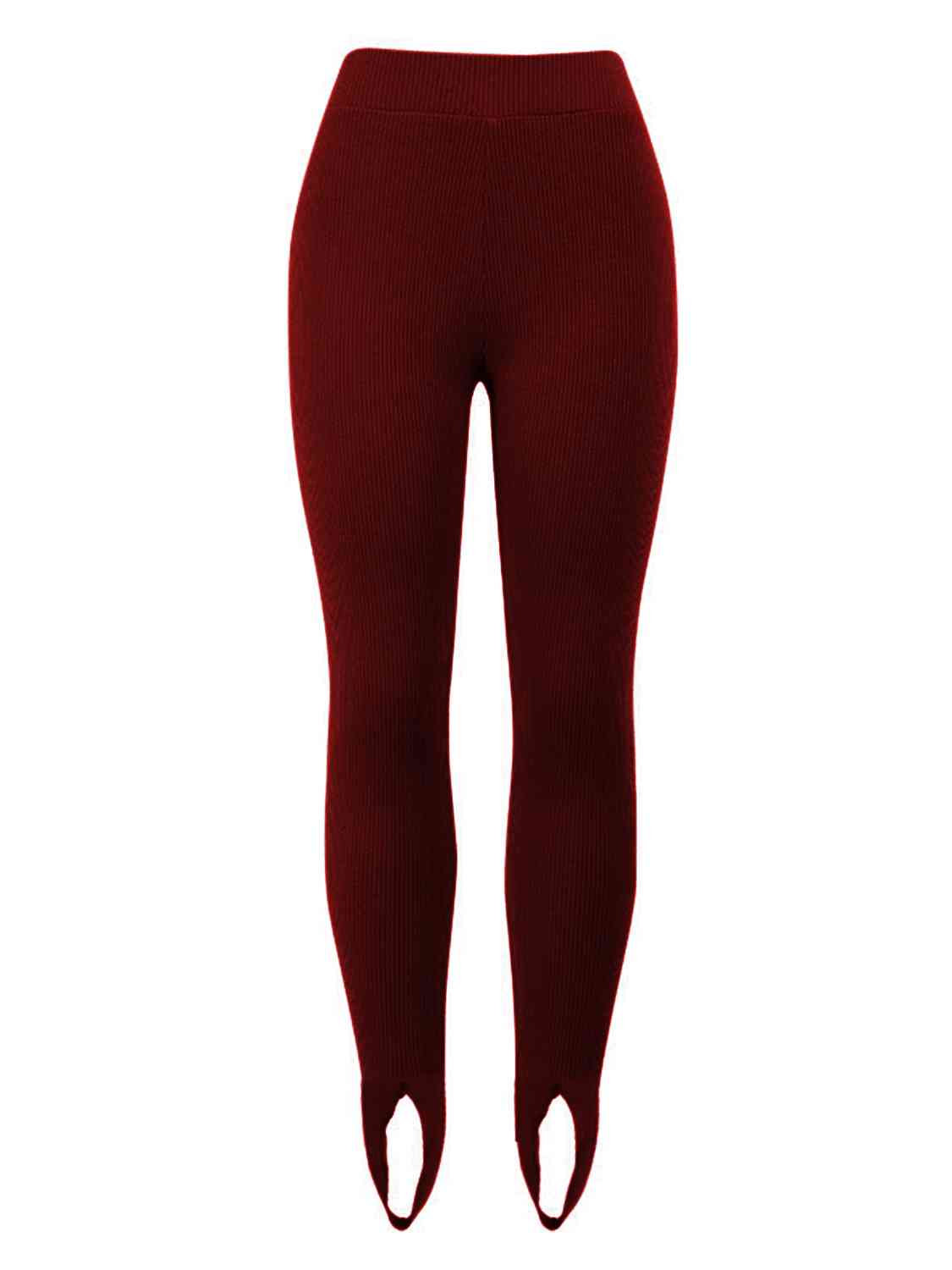 Ribbed Mid Waist Leggings - Drazelle Store