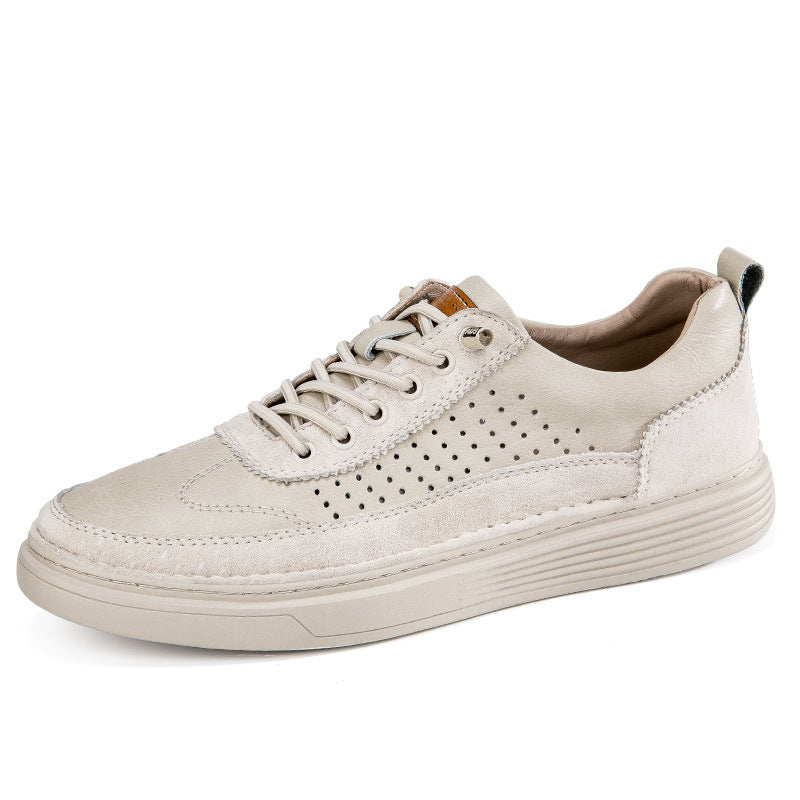 Thin Perforated Sports Sneakers