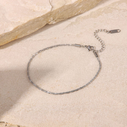 Minimalist Stainless Steel Anklet - Drazelle Store