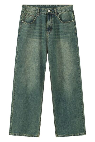 Pocketed Baggy Jeans - Drazelle Store