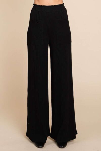 Culture Code Full Size High Waist Wide Leg Pants - Drazelle Store