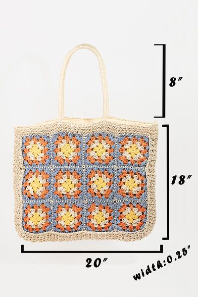 Fame Flower Braided Tote Bag - Drazelle Store