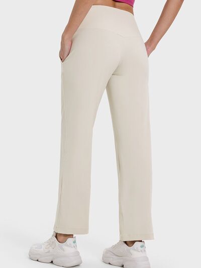 Millennia Pocketed High Waist Active Pants - Drazelle Store