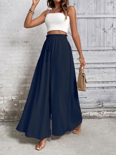 Honey Tied High Waist Wide Leg Pants - Drazelle Store