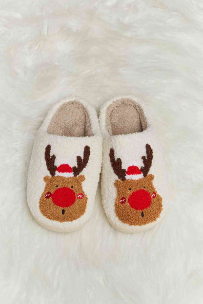 Melody Rudolph Print Plush Slide Slippers - Drazelle Store