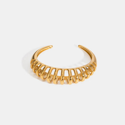 18K Gold-Plated Stainless Steel Cutout Bracelet - Drazelle Store