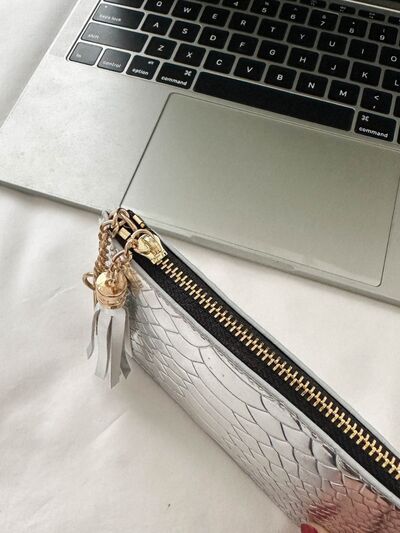 PU Leather Tassel Trim Card Case - Drazelle Store