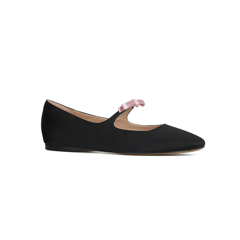 French Style Bow Low-cut Ballet Pumps Flat Pumps