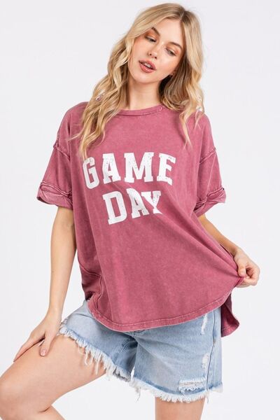 Mittoshop GAME DAY Round Neck Short Sleeve T-Shirt - Drazelle Store