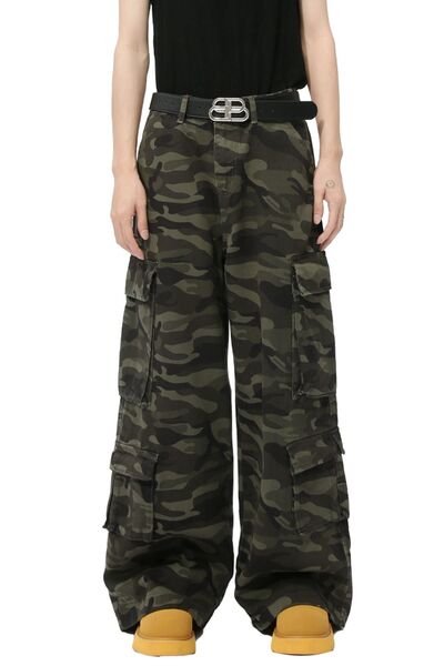 Camouflage Jeans with Cargo Pockets - Drazelle Store