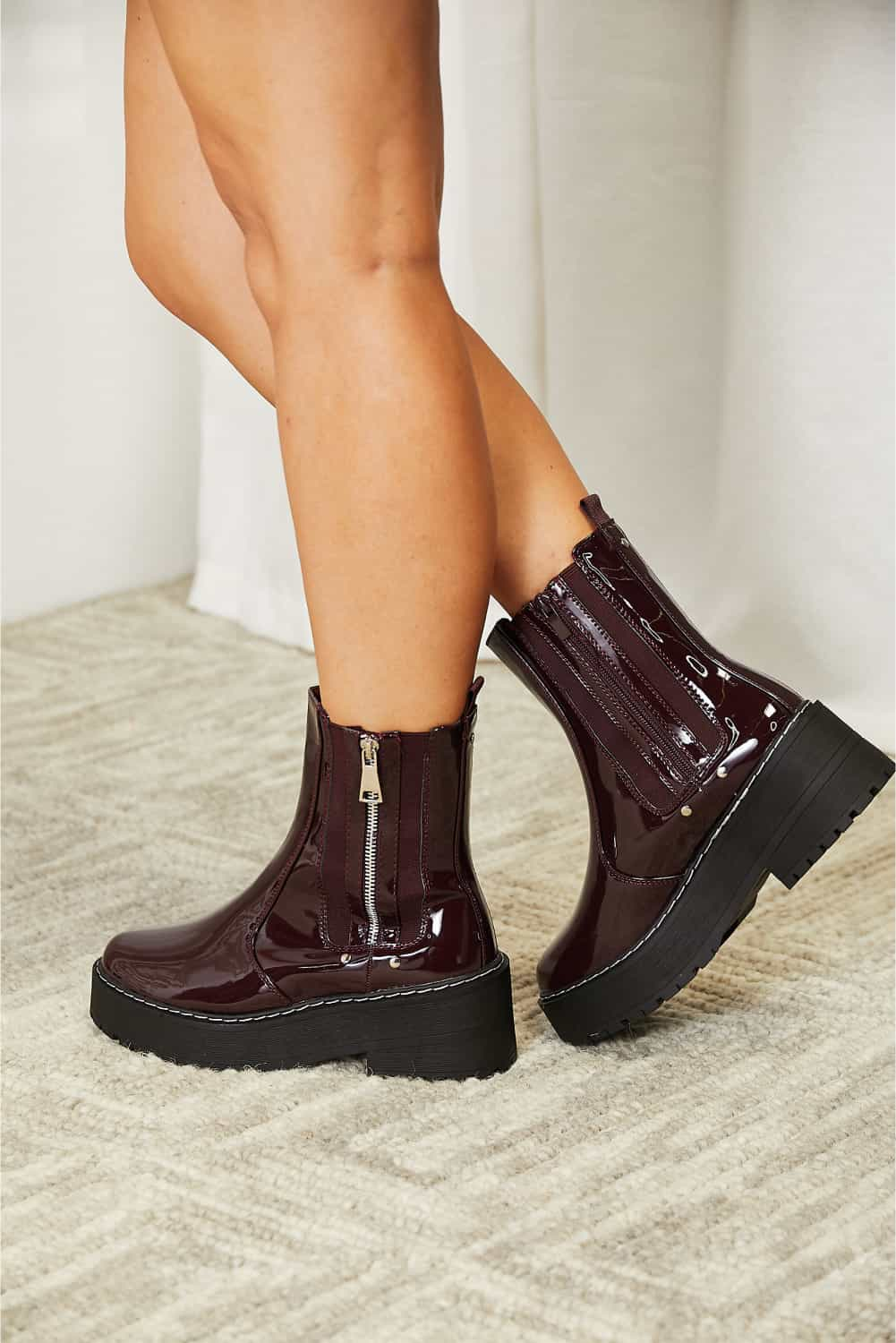 Forever Link Side Zip Platform Boots - Drazelle Store