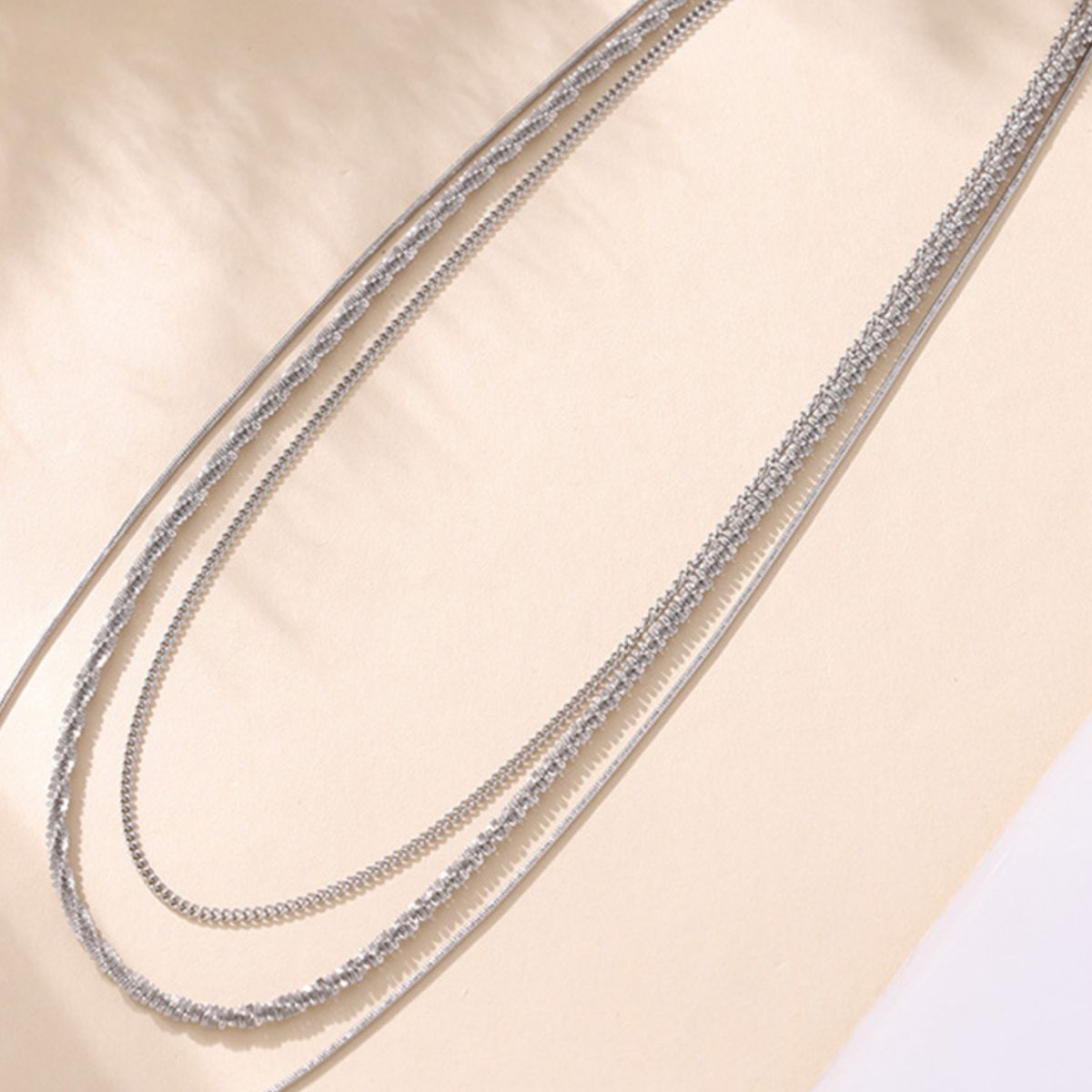 Titanium Steel Three-Layered Necklace - Drazelle Store