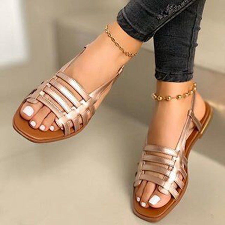 Flat round toe sandals - Drazelle Store