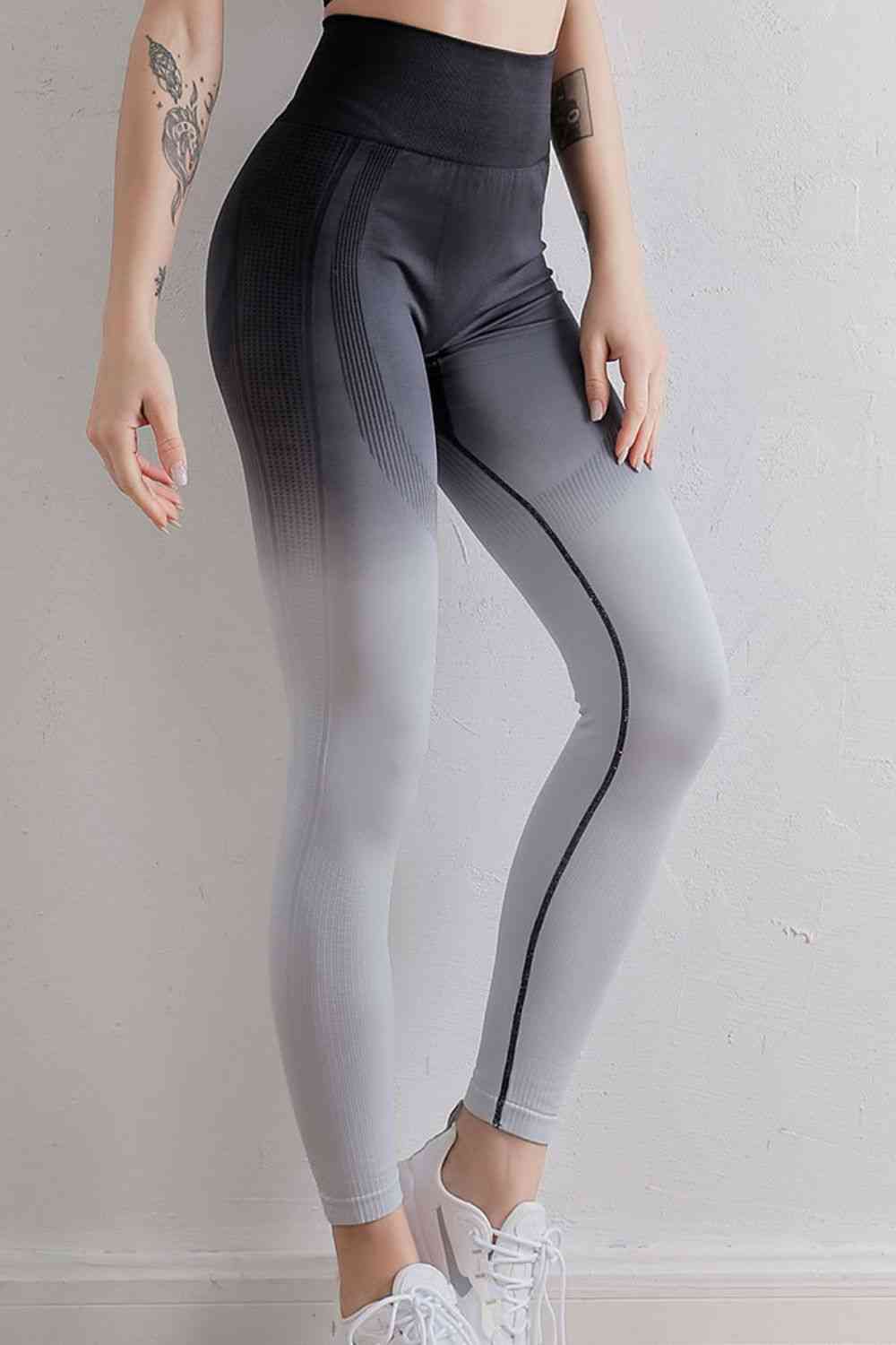 Gradient High Waist Sports Leggings - Drazelle Store