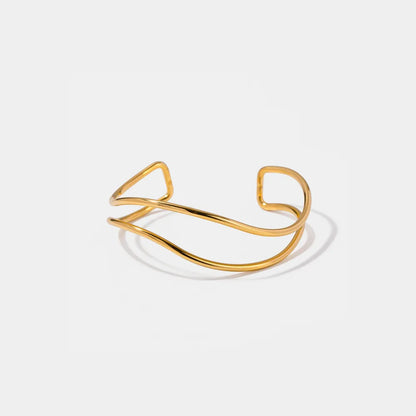 Minimalist Stainless Steel Cuff Bracelet - Drazelle Store