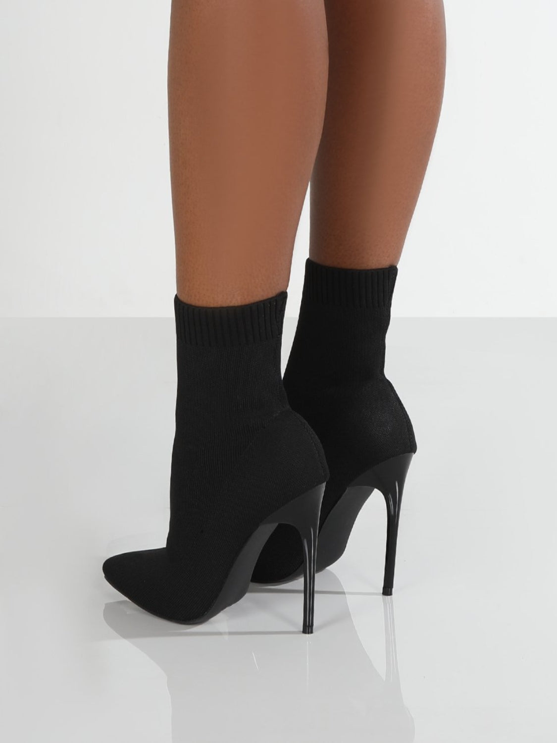 Mesh Point Toe Stiletto Boots - Drazelle Store