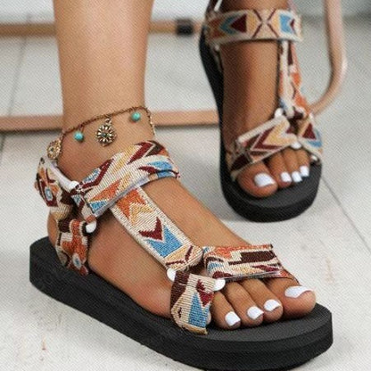 Velcro Beach Sandals Thin Bottom- Drazelle Store