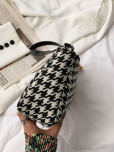 Houndstooth Polyester Handbag - Drazelle Store