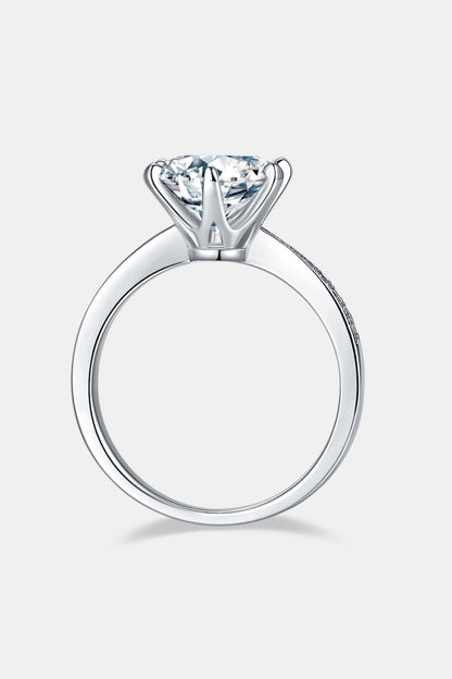 3 Carat Moissanite Side Stone Ring- Drazelle Store