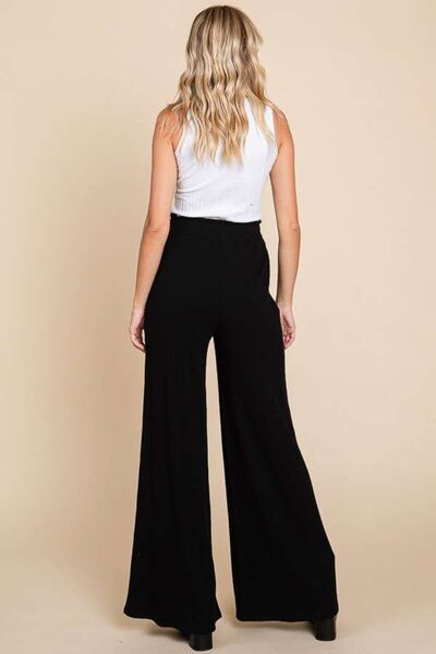 Culture Code Full Size High Waist Wide Leg Pants - Drazelle Store