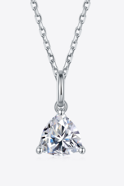 1 Carat Moissanite Pendant 925 Sterling Silver Necklace - Drazelle Store