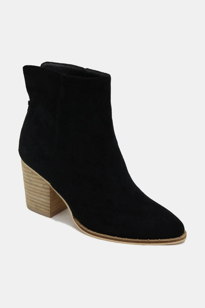 Beast Fashion Suede Point Toe Ankle Booties - Drazelle Store