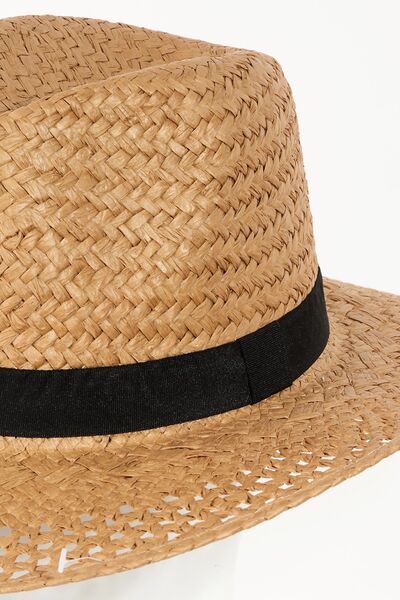 Fame Basket Weave Straw Sun Hat - Drazelle Store