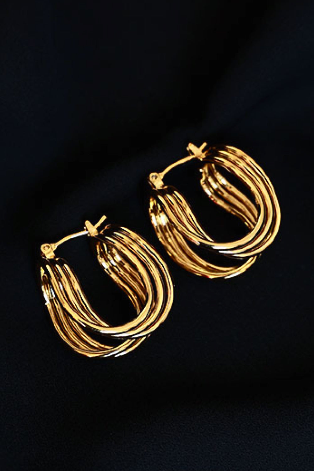 U-Shaped Hoop Earrings-Drazelle Store