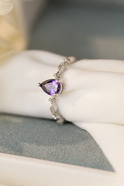 Amethyst 925 Sterling Silver Ring - Drazelle Store