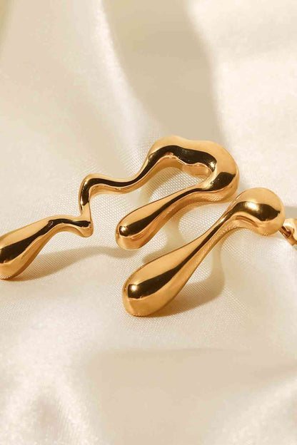 18K Gold Plated Geometric Mismatched Earrings - Drazelle Store