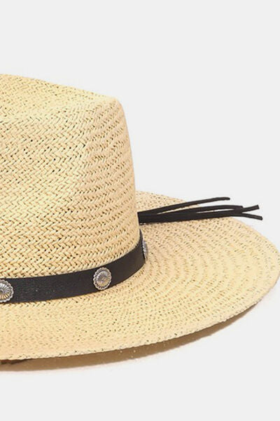 Fame Belt Strap Straw Hat - Drazelle Store