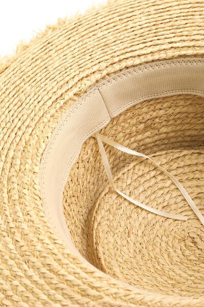 Fame Strap Wide Brim Straw Hat - Drazelle Store