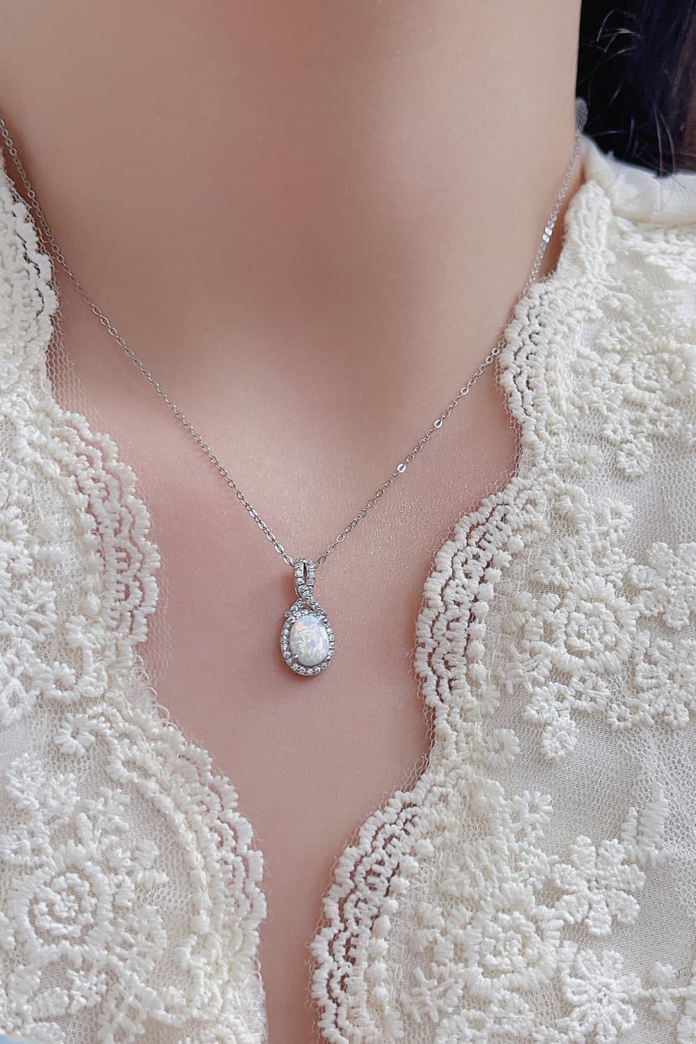 Feeling My Best Opal Pendant Necklace - Drazelle Store