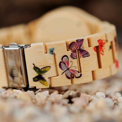 Butterfly Print Quartz Wristwatch - Drazelle Store