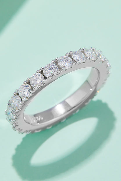 2.3 Carat Moissanite 925 Sterling Silver Eternity Ring - Drazelle Store