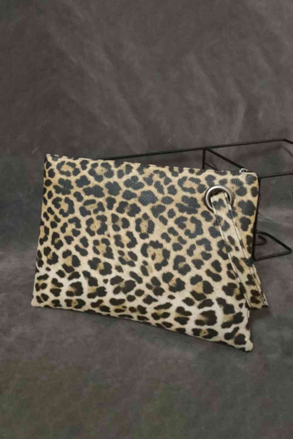 Leopard PU Leather Clutch - Drazelle Store