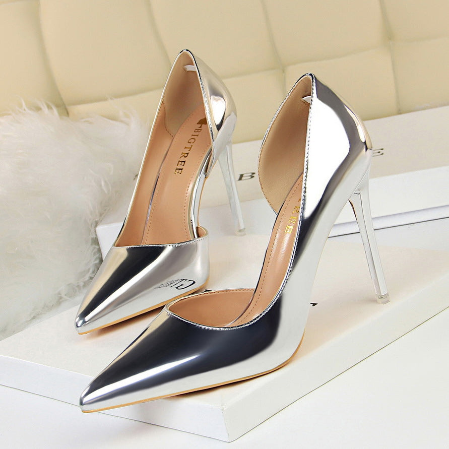 PU Leather Point Toe Stiletto Pumps - Drazelle Store