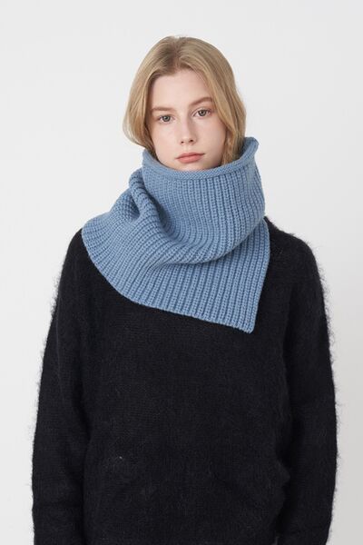 Slit Pullover Knit Scarf - Drazelle Store