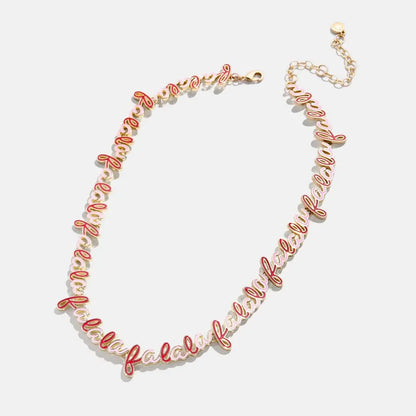 Rhinestone 14K Gold-Plated Beaded Necklace - Drazelle Store