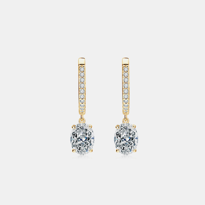 3 Carat Moissanite 925 Sterling Silver Earrings - Drazelle Store