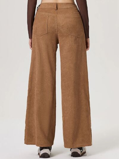 Wide Leg Pants with Pockets - Drazelle Store