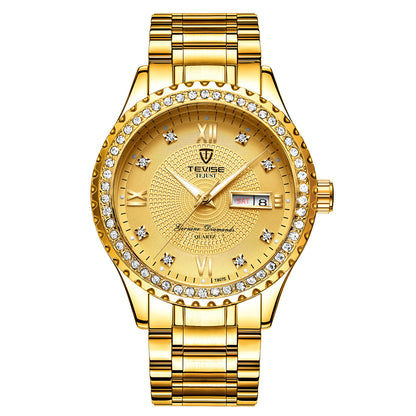 Quartz Gold Diamond Minimalist Wrist Watch - Drazelle Store