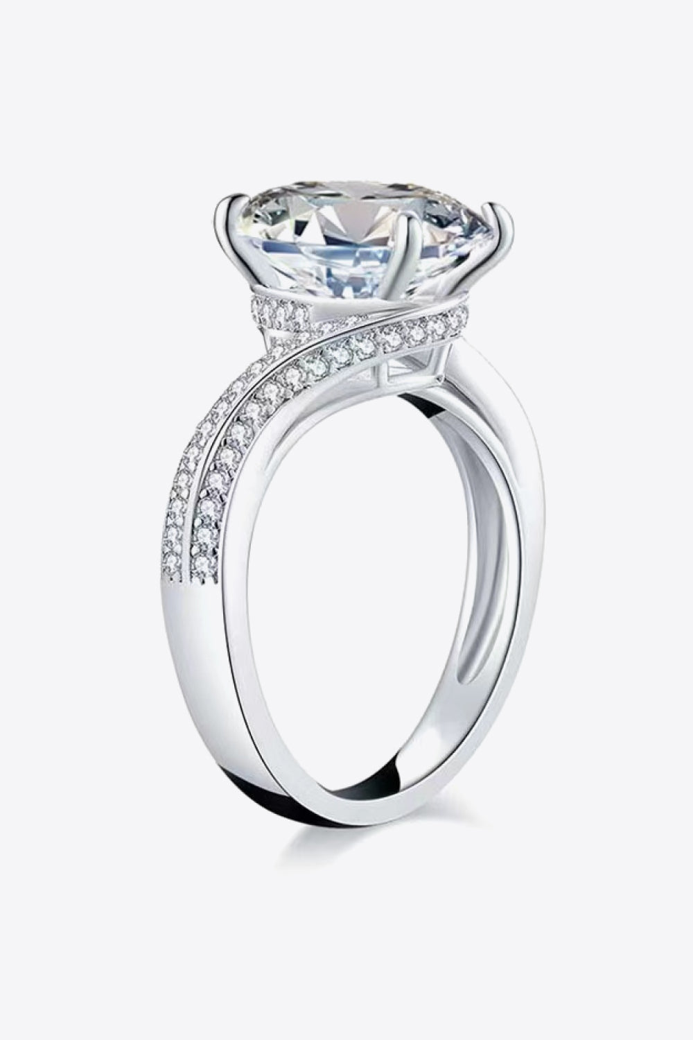 3 Carat Moissanite Side Stone Ring - Drazelle Store