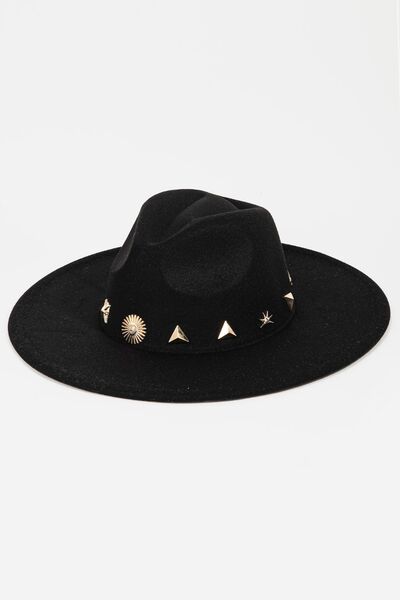 Fame Studded Sun Moon Star Fedora Hat - Drazelle Store